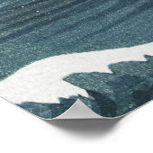 ブルーグレーシースケープアート ポスター (角)