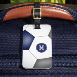 ブルーグレースクールクラブチームカラーズサッカーバッグ ラゲッジタグ