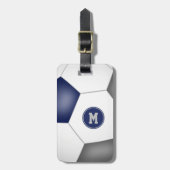 ブルーグレースクールクラブチームカラーズサッカーバッグ ラゲッジタグ (正面縦)