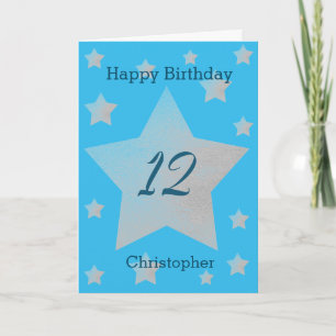 ブルーグレースターズ12番目の誕生日カード カード