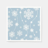 ブルーグレースノーフレークスウィンターワンダーランドホリデー スタンダードカクテルナプキン (正面)
