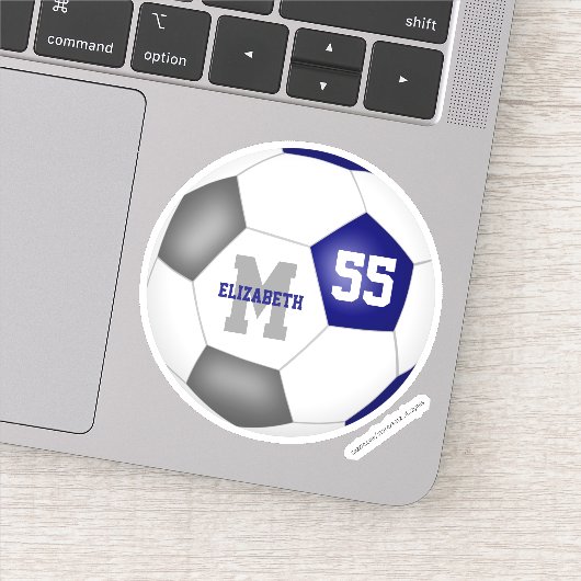 ブルーグレーチームカラーズガールズボーイズサッカー シール (詳細)
