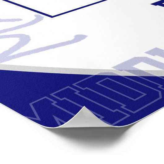 ブルーグレーチームカラーバレーボールチームの写真 ポスター (角)