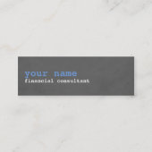 ブルーグレーテクスチャコンサルタントの名刺 スキニー名刺 (正面)