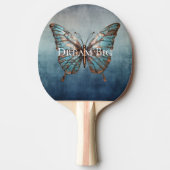 ブルーグレーテクスチャバタフライ 卓球ラケット (正面)