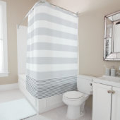 ブルーグレートルコストライプ シャワーカーテン (インサイチュ)