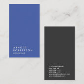 ブルーグレートレンディーモダンミニマルシンプルリスト 名刺 (正面/裏面)