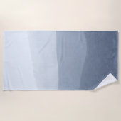 ブルーグレートーンセリン抽象芸術風景 ビーチタオル (正面)