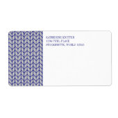 ブルーグレーニット出荷住所 シール (正面)