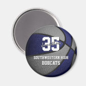 ブルーグレーバスケットチームカラー マグネット (正面/裏面)