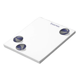 ブルーグレーバスケットボールチームカラー名前をカスタムする ノートパッド