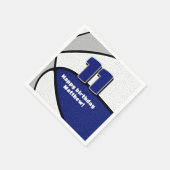 ブルーグレーバスケットボール女子ボーズスポーツパーティー スタンダードカクテルナプキン (角)