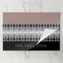 ブルーグレーバラパターン（の模様が）ある25ピースランチョンマットセット