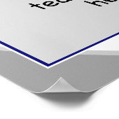 ブルーグレーバレーボールチームカラー記念 ポスター (角)