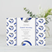 ブルーグレーバレーボールチーム女子バースデーパーティー 招待状 (スタンド正面)