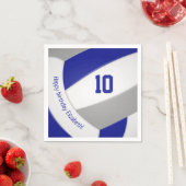 ブルーグレーバレーボール選手の誕生日パーティー スタンダードカクテルナプキン (インサイチュ)