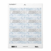 ブルーグレーパステルスパークリー差出人住所ラベル ラベル (フルシート)