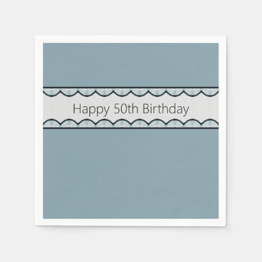 ブルーグレーパーティー スタンダードカクテルナプキン (正面)