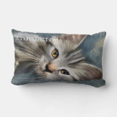 ブルーグレーパーフェクトタブビーキャットピロー ランバークッション (裏面)