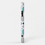 ブルーグレービーン水玉模様レトロパターンホームデコール Case-Mate iPhoneケース (裏面/右)