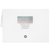 ブルーグレーピンク印象派の水彩風景 (裏面横)