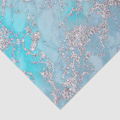 ブルーグレーフェイクグリッターマーブルストーンのテクスチャ 薄葉紙 (詳細)