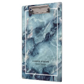 ブルーグレーフェイク大理石はっきりした模様 クリップボード (左)