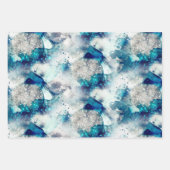 ブルーグレーフェスティバル質感 ラッピングペーパーシート (正面3)