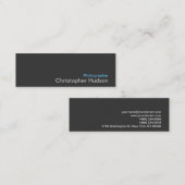 ブルーグレーフォトグラファー標準スリム名刺 スキニー名刺 (正面/裏面)