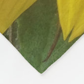 ブルーグレーフランスののブルドッグワン&ヒマワリ フリースブランケット (角)