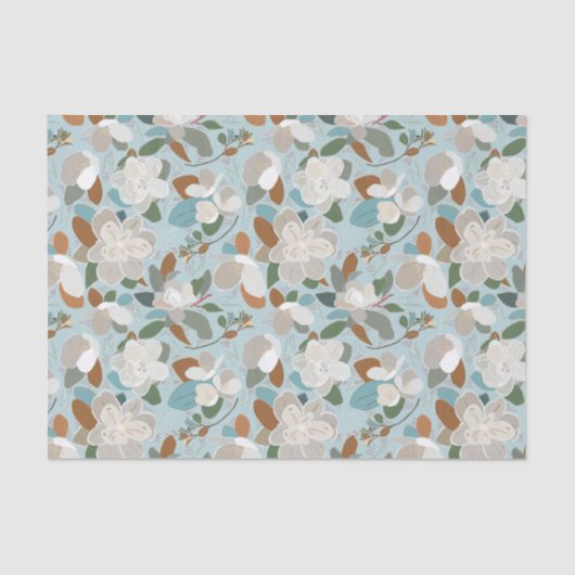 ブルーグレーフローラウィンターマグノリア 薄葉紙 (正面)