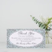 ブルーグレーフローラ悔やみや弔慰サンキューフォトカード サンキューカード (スタンド正面)