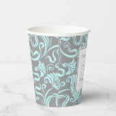 ブルーグレーフローラ60thバースデーパーティー紙カップ 紙コップ (右)