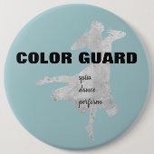 ブルーグレーブラックカラーガードスピンダンスパフォーマンス 缶バッジ (正面)