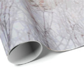 ブルーグレーブルージェイ鳥の森の木の芸術 ラッピングペーパー (ロールコーナー)