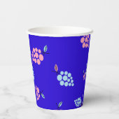 ブルーグレープパターン紙カップ 紙コップ (裏面)