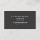 ブルーグレープロフェッショナルアーティスト名刺 名刺 (裏面)