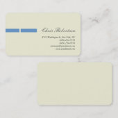 ブルーグレーベージュラウンドコーナースクリプト名刺 名刺 (正面/裏面)