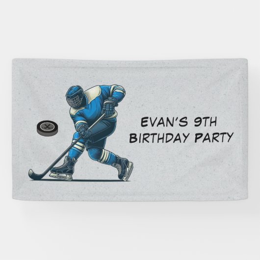 ブルーグレーホッケープレイヤーバースデーパーティー 横断幕 (横)