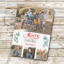 ブルーグレーホリースプリグ写真テンプレートクリスマス