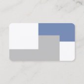 ブルーグレーホワイトデザインプレーンモダンミニマリスト 名刺 (裏面)