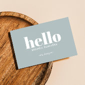 ブルーグレーホワイトミニマルハロ 名刺