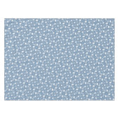 ブルーグレーホワイトリバティフローラルパタエレガントーン テーブルクロス (正面(横))