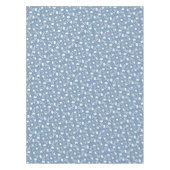 ブルーグレーホワイトリバティフローラルパタエレガントーン テーブルクロス (正面)