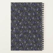 ブルーグレーメタル上の雨滴 ノートブック (裏面)