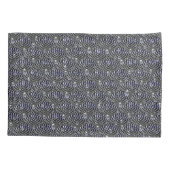 ブルーグレーメタル上の雨滴 枕カバー (裏面)