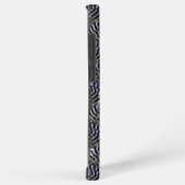 ブルーグレーメタル上の雨滴 SAMSUNG GALAXYケース (右側面)