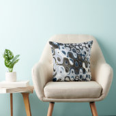 ブルーグレーリップル抽象芸術装飾用クッション クッション (椅子)