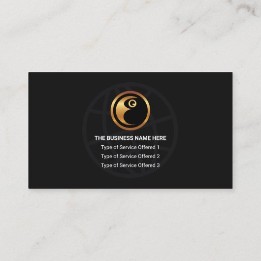 ブルーグレーレイヤー金ゴールドライントレーやる気を起こさせるナー 名刺 (裏面)