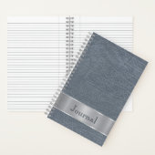 ブルーグレーレザールックジャーナル ノートブック (内側)